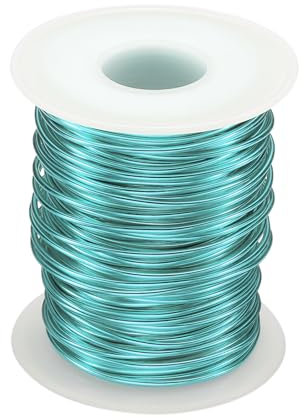 QUARKZMAN Rotolo di Filo Bonsai, Spessore 1,5mm, Lunghezza 30m, Filo di Alluminio Anodizzato Flessibile per Attrezzi Bonsai, Alberi, Giardino, Orticoltura, Paesaggistica, Blu Chiaro