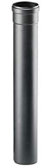 Tubo scarico pellet NERO Lineare per canna fumaria D100mm (D100mm H250)