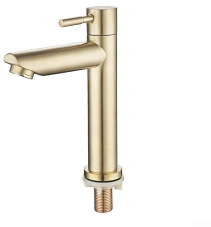 YUANGANG Waschbecken-Mischbatterie für Badezimmer, Waschbeckenarmatur, Edelstahl, Einhandmischer, hoher Wasserhahn für Aufsatzwaschbecken (S)