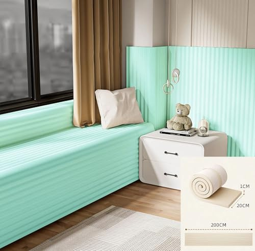 ZASEZOD Wandpaneele Gepolstert Selbstklebend – 3D Wandkissen Kopfteil wandpaneele gepolstert für Bett & Schlafzimmer – Stoßfest, Schalldämmend, Dekorative Wandverkleidung(A6,20 cm x2 M 6pcs)