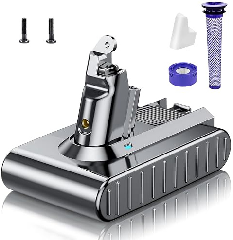 6.0 A/H Replacement for Dyson V6 Battery 21.6V Li-ion Vacuum Cleaner | Compatible with DC62 DC58 DC61 DC59 Animal DC74 DC72 SV03 SV05 SV06 SV07 SV09 Handheld Vacuum Cleaner