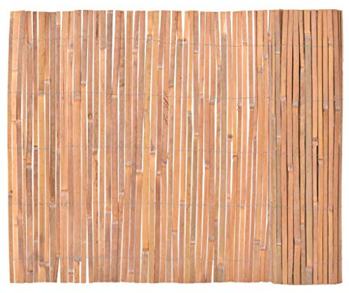 Mhdvray Clôture en Bambou Naturel 100 x 400 cm, Brise-Vue pour Jardin, Balcon et Terrasse, Canisse Multifonctionnelle pour Aménagement Extérieur et Décoration de Patio ou Bar Tiki