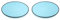 Spiegelgläser Links+Rechts Asphärisch Blau Set