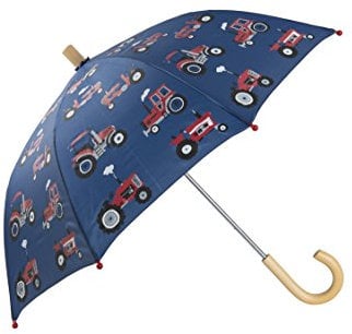 Hatley Jungen Regenschirm Printed Umbrella, Traktor - Red Farm Tractors, One Size