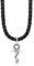 Kuzzoi exklusive Herren Lederhalskette mit Kreuz Schlange Anhänger aus massiven 925 Sterling Silber, Kette aus geflochtenem Rinderleder in schwarz, Länge 50cm - 55cm, Breite 5,5mm, 0111642718 (55)