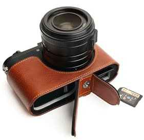 Handgefertigt aus echtem echtem Leder halbe Kamera Tasche Tasche Abdeckung für Leica Q2 Rufous Farbe