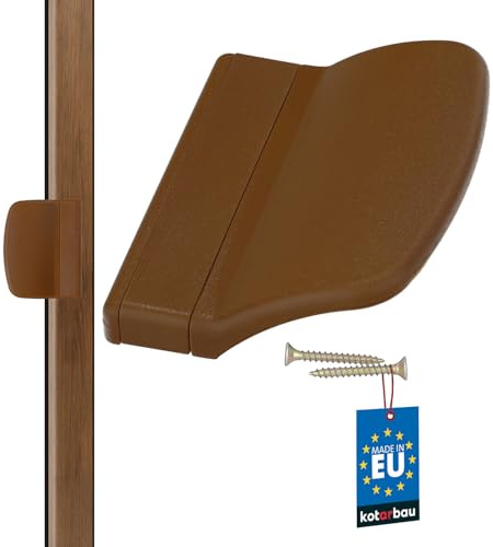 KOTARBAU Balcony Door Handle, Practical Plastic, Safe Smoker, Patio, Torque Look, Handle, Close Handle Shell (Brown)