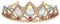 hengkaixuan Pretty Rapunzel Tiara Aurora Borealis Stein Sparkly Gold Tiara Prinzessin Krone Tangled Kostüm Süßes Geschenk für Mädchen