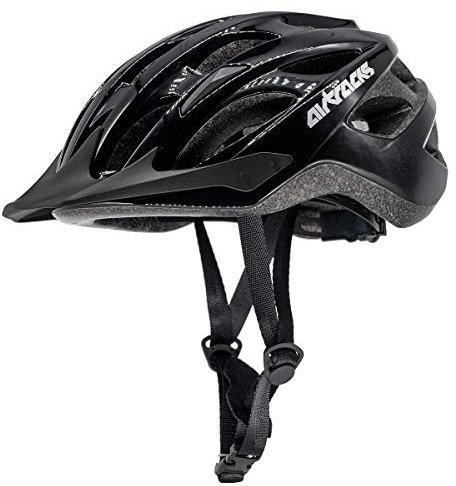 Airtracks Fahrradhelm für Damen und Herren Star K-60 Allrounud Radhelm MTB Helm für Erwachsene Verstellbar S M L XL Größen 54 58 58 62 cm Schwarz, S/M 53-58cm