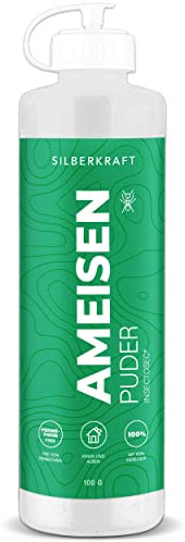 Silberkraft Ameisenpuder gegen Ameisen und Insekten 500 ml, zu 100% aus Kieselgur- Ameisenpulver - geruchloses Ameisenmittel für Haus & Garten, Sofort- und Langzeitwirkung