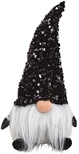 matches21 Wichtel Dekofigur Weihnachtswichtel Figur Weihnachtsdeko Adventsdeko grau schwarz Textil 1 STK 14x29x11 cm