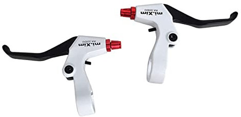 Perfeclan Fahrrad 1 Paar Multi Farben Einstellbare leichte Hebel Universal Links rechts 2,2 cm Dia. Ersatz Hand hebel für MTB BMX Faltrad Hybrid, Schwarz weiß Rot