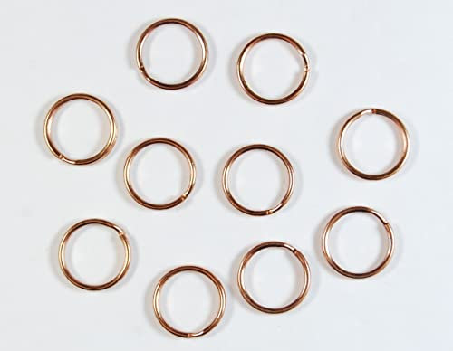 Round Double Loop Split Ring - 25mm Rose Gold - Key Keyring Craft Findings Hoop (10)