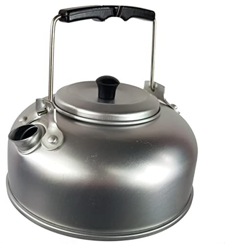 TS Tactical Store Hervidor Agua acampada | Tetera de aluminio para Outdoor de 800ml con fitro de té de aluminio | Ideal para camping Hervidor 800ml