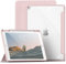 aoub Hülle für iPad 9. /8. / 7. Generation 2021 2020 2019, Smart Folio Hülle mit Stifthalter für iPad 9/8/7, Schutzhülle für i Pad 10,2 Zoll, Transparente Rückseite, Rosa