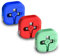 Gartmost 3 Pcs Single Pull Three in One Charging Cable Cord. 3 in 1 Charging Cable Retractable. Data Transmission. Compatible with Phone, Android, Tablet (Blue+Green+Red)