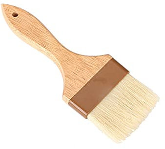 Pincel de madera para pastelería, herramienta para marinar salsas con cerdas de jabalí, pincel de barbacoa para cocinar(XL)