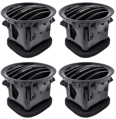 Bisenya 4× Boquilla de ventilación Rejilla de ventilación Compatible con Adam 2013- Corsa D 2007-2015#13180765 13180868 13417363 13363313 1814154 13363314 13363315 13365419 13365420 1814700