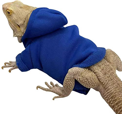 Bexdug Bartagame-Hoodie - Verstellbares Eidechsen-Kostü aus Baumwolle - Kleintierkleidung Tankzubehör Kostü für Hautschutz Fotoparty