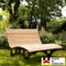 Home Deluxe Wellenholzliege/Waldsofa Taiga - 150 cm I Waldsofa Wellenholzliege Holzliege Lärche Outdoor Gartenliege Metallgestell Polsterauflage
