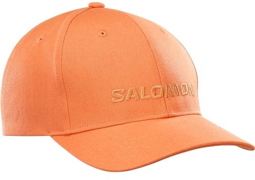 Salomon Salomon Logo Unisex Kappe Trail Running Wandern MTB Lauf, Lässiger Style, Leichtgewichtiger Komfort, Abgestimmte Passform, Orange, Einheitsgröße