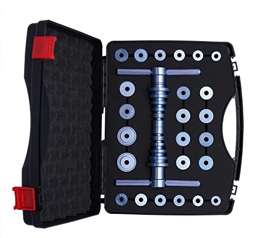Xigner Fahrradlager-Pressset, Nabenmontagewerkzeug Universal-Naben- und Radlager-Einbausatz mit Aufbewahrungsbox für Radnabenlager Fahrrad 39x29x10CM
