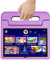 VNEIMQN Tablet per bambini, 10 pollici bambini tablet Android 13, 4GB+64GB, Octa-Core, WiFi 6, grande batteria, spazio bambini, controllo parentale 1280 * 800 HD display viola