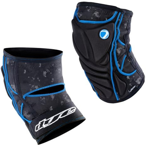 dye Performance Knieschoner, am, Schwarz (Schwarz/Cyan, Größe L)