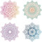 GORGECRAFT 4 Pegatina para Ventana de Mandala Estática con Flor de la Vida Pegatina para Puerta Corredera de Cristal Película de Alerta de Vinilo para Dormitorio Baño Pegatinas Anticolisión Evitar