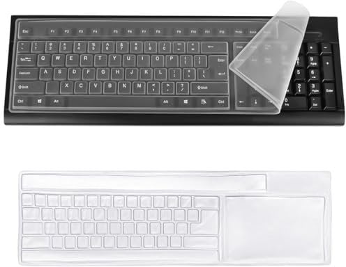 WKRTDY 1pcs Protector de teclado ultrafino de silicona, impermeable y antipolvo, Compatible con computadora de escritorio teclado, Protege eficazmente tu computadora de escritorio