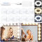 daphomeu Led Spiegelleuchte mit Adapter, 10 Dimmbar Hollywood Schminklicht, Make Up Licht Beauty Leuchte Beleuchtung LED Spiegellampe für Schminktisch Kosmetikspiegel