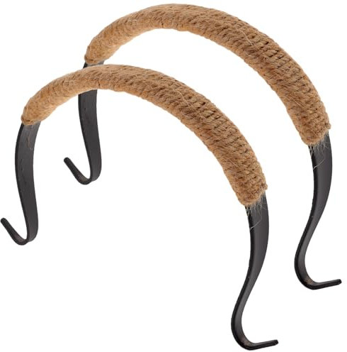 2Pcs Ergonomic Teapot Handles Replacement for Safe Handling Metal Kettle Grip with Rope for Home Use