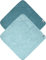 normani Kinder Kapuzentuch Frottee Wickeltuch Kapuzenhandtuch aus 100% Bio-Baumwolle - Baby Badehandtuch 100x100 cm Farbe 1 x Petrol / 1 x Hellblau