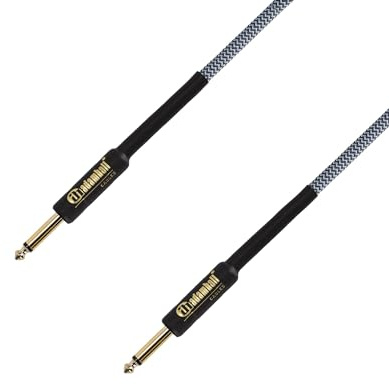 Adam Hall Cables 4 Star Instrumentenkabel Nylonmantel Klinke TS, blau, 3 m