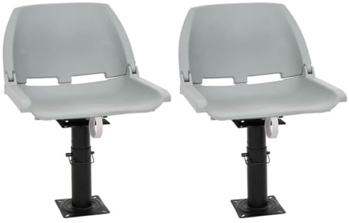 vidaXL Bootssitze mit Podest 2 Stk. Höhenverstellbar 360° Drehbar