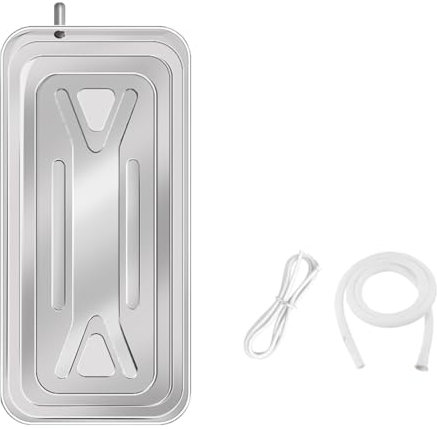 Bandeja de Goteo para Aire Acondicionado Bandeja Recogida Agua Condensación Aire Acondicionado Material de Acero Inoxidable con Tubo de Drenaje(84 x 38cm)