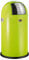 Wesco Pushboy Mülleimer in der Farbe lime grün, pulverbeschichtetes Stahlblech, 50 Liter Volumen, große Edelstahlklappe, herausnehmbarer Innenbehälter