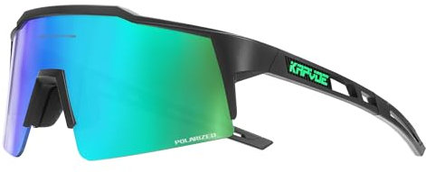 KAPVOE Polarisiert Fahrradbrille Uv400 Schutz TR90 Rahmen Sportsonnenbrille Sportbrille für Herren Damen Sport Radfahren Radbrille MTB Fahren Baseball Radsport Laufen 10