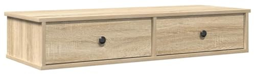 vidaXL Wandregal mit Schubladen Sonoma-Eiche 100x37,5x19 cm