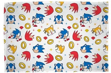 Character World Sonic Fleece-Überwurfdecke, superweich, Motiv: Sonic The Hedgehog, warmes, superweiches Gefühl, perfekt für Zuhause, Schlafzimmer, Übernachtungen und Camping, Größe 100 x 150 cm