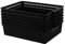 Begale 6 Pack Plastic Storage Basket Trays, A4 Plastic Basket Trays, Black