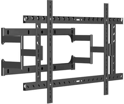 HILLPORT Ultra Fin 27 mm Support Mural TV 55-120 Pouces Bras Television Orientable et Inclinable Support 80 kg VESA 1000 x 600 mm DY1020L