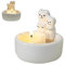 Laitejituan Katzen Kerzenhalter Keramik-Kerzenhalter Cartoon Teelichthalter Katze Deko Wärmt Pfoten Niedliche Cat Candle Holder Kerzenständer Katze Für Katzenliebhaber Heim Und Büro Dekoration