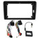 Adaptateur de façade d'autoradio for Audi A3 8P 2003-2012, cadre de montage, lecteur stéréo Android, panneau audio intérieur, câble Cadre de Panneau Audio