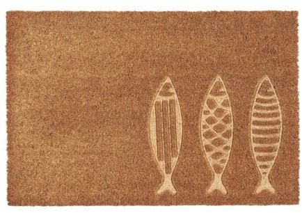 IB Laursen Fußmatte Fisk Natur nordische Türmatte mit Fischen Küstenflair