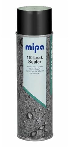 Mipa 1K-Leak-Sealer Spray zum Abdichten und Füllen von Löchern, Rissen und undichten Stellen, universelle Haftung, schwarz, 500 ml