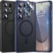 UniqueMe für Samsung Galaxy S25 Ultra Hülle - Handyhülle für Samsung Galaxy S25 Ultra Case, 5 in 1 Set Rundumschutz Schutzhülle Cover,1 Handyhülle & 2 Schutzfolie & 2 Kameraschutz - Matt Blau