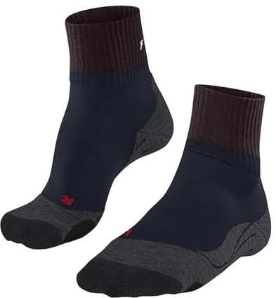 FALKE Damen Wandersocken TK2 Explore Short W Sso Wolle Funktionsmaterial antiblasen dick 1 Paar, Rot Barolo 8526, 39-40