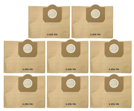 UDKZSQCB Bolsa De Polvo De Repuesto con Filtro HEPA, Compatible con Karcher MV3 WD3 WD3200 WD3300 A2204 A2656 WD3.500P SE4001 SE4002, Piezas De Aspiradora.(8pcs)
