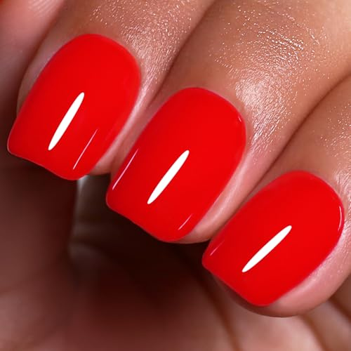 Neon Gel Polish, 15ml Neon Red Nail Gel Polish Spring Summer Art Starter Manicure Salon DIY Soak off UV LED Design